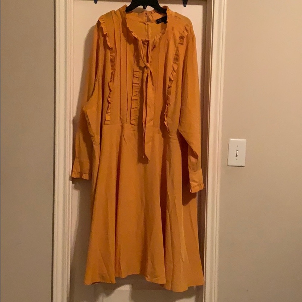 Eloquii Ruffle Detail Shirtdress